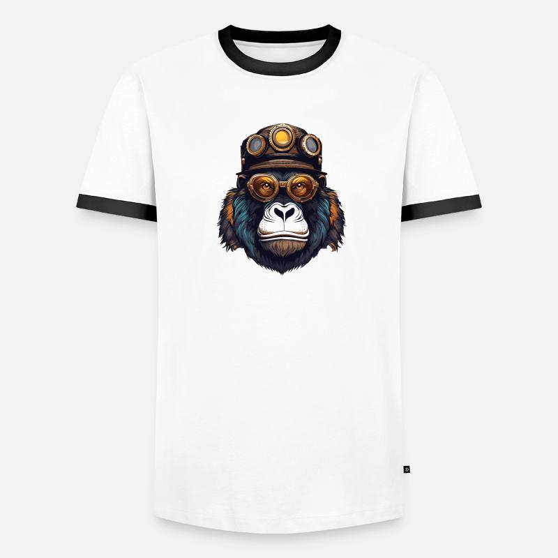 GorillaPunk Männer Kontrast-T-Shirt
