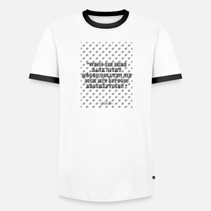 Bitcoin Männer Kontrast-T-Shirt