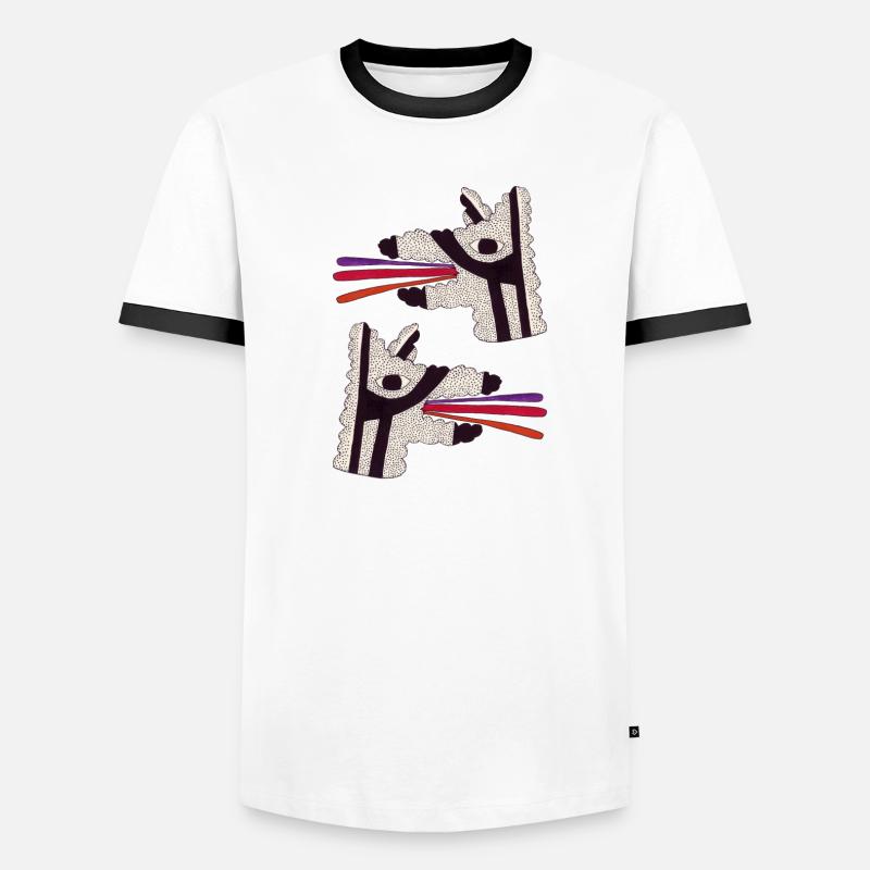 Chiens à trois langues T-shirt contrasté Homme
