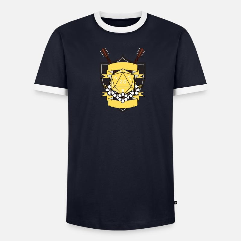 Bard emtpy yellow Männer Kontrast-T-Shirt