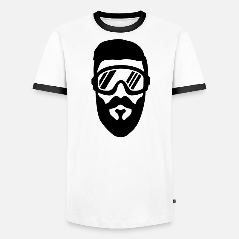 ski goggles beard Men's Ringer Shirt