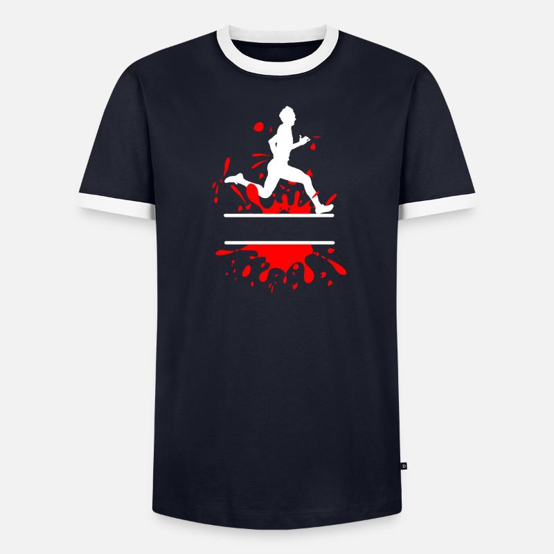 Mud Run Man – Custom Splash Runner - Männer Kontrast-T-Shirt - undefined