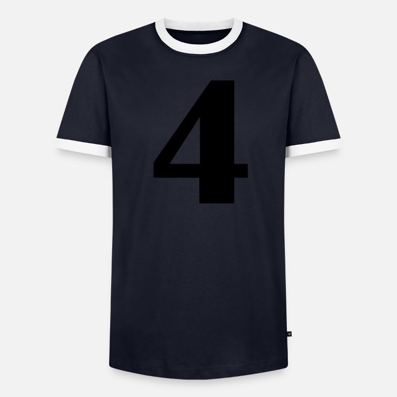 4 Männer Kontrast-T-Shirt