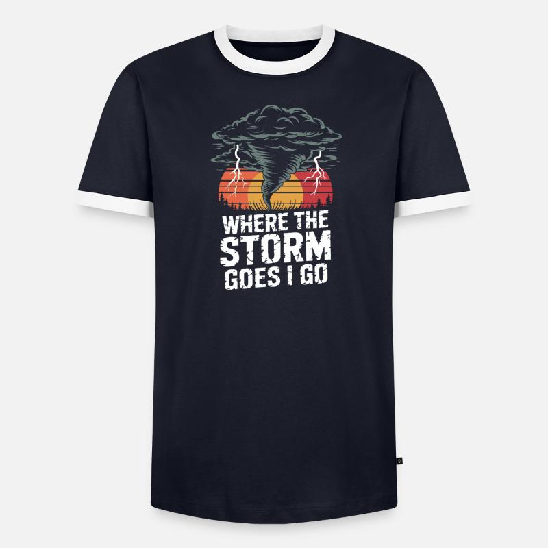Sunset Storm Path - Men's Ringer Shirt - undefined
