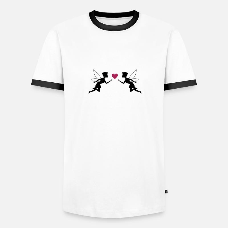 fee herzen 2 Männer Kontrast-T-Shirt