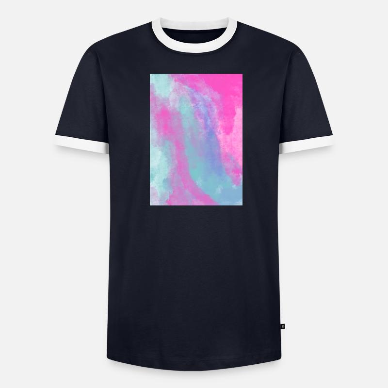 Gradientfjeder, tilpasselig - Herre kontrast-T-shirt - undefined