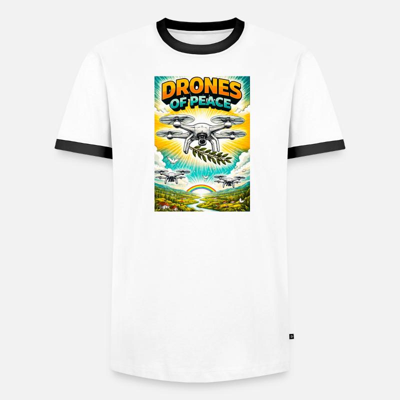 Drones de la Paix Vol Olive T-shirt contrasté Homme