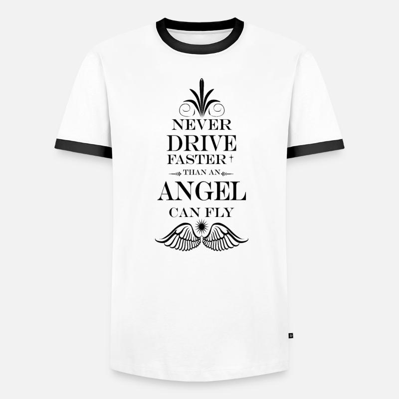 NeverDriveFaster... [dunkel] Männer Kontrast-T-Shirt