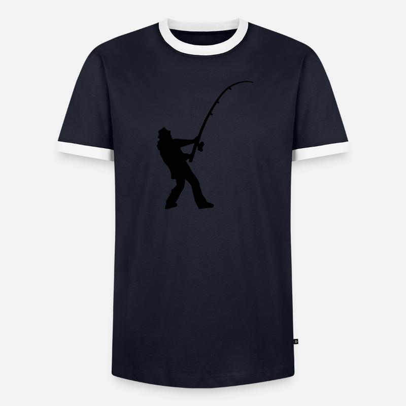 angler_silhouette_1 Männer Kontrast-T-Shirt