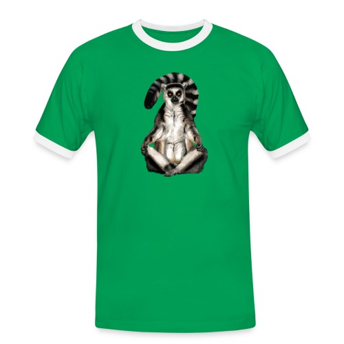 Lemur Katta - Männer Kontrast-T-Shirt