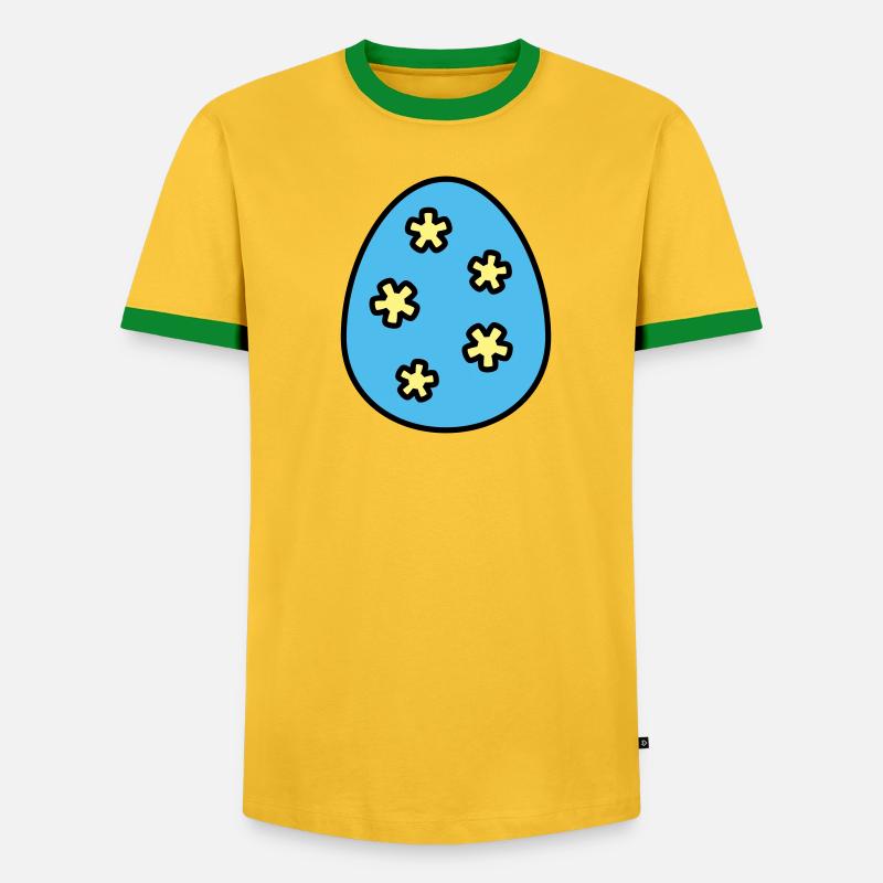 Osterei farbenfroh - Männer Kontrast-T-Shirt - undefined