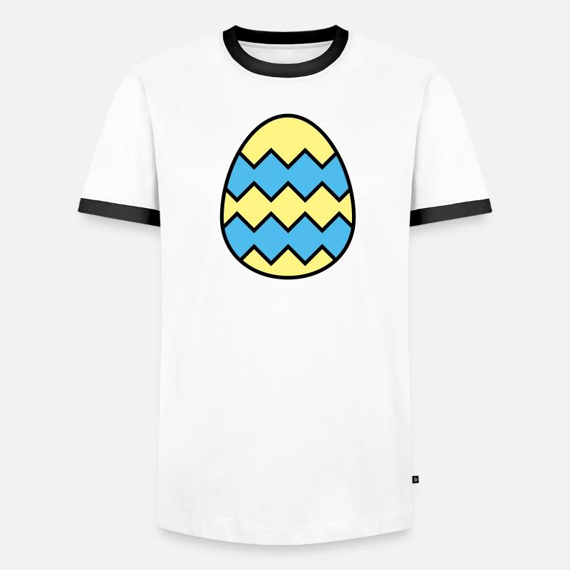 Oeuf de Pâques dentelé T-shirt contrasté Homme