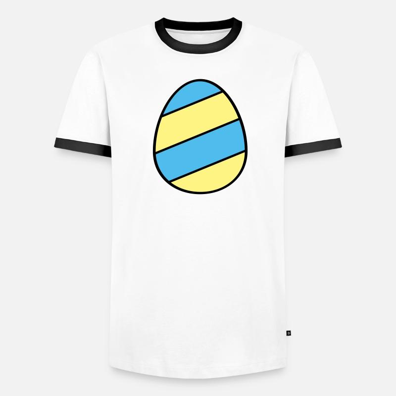 Oeuf de Pâques rayé T-shirt contrasté Homme