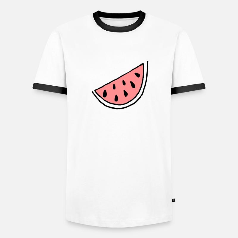 Frucht Melonen Schwarz Obst Geschenk Geschenkidee Männer Kontrast-T-Shirt