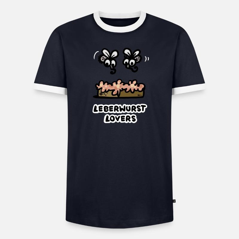 Fliege Männer Kontrast-T-Shirt