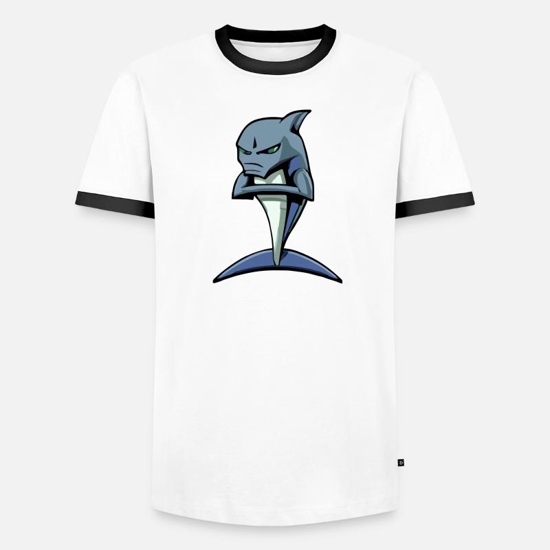 Exi the grumpy shark Men's Ringer Shirt