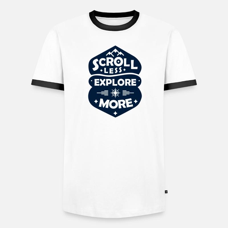 Scroll Less, Explore More Men's Ringer Shirt