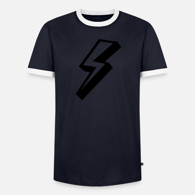 lightning thunder sky Men's Ringer Shirt