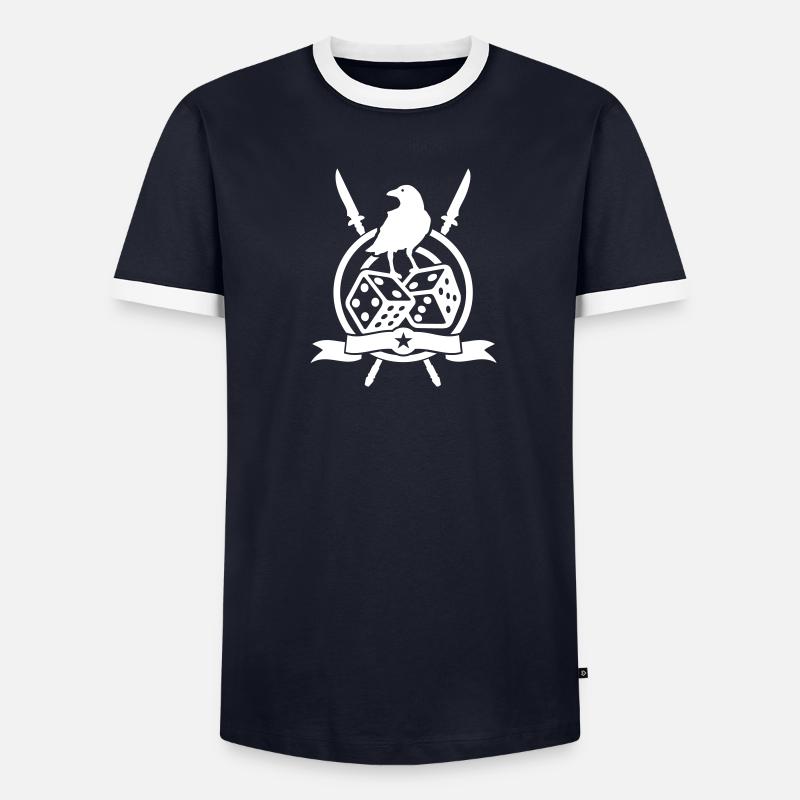 Rabe (Emblem) 01 - Männer Kontrast-T-Shirt - undefined