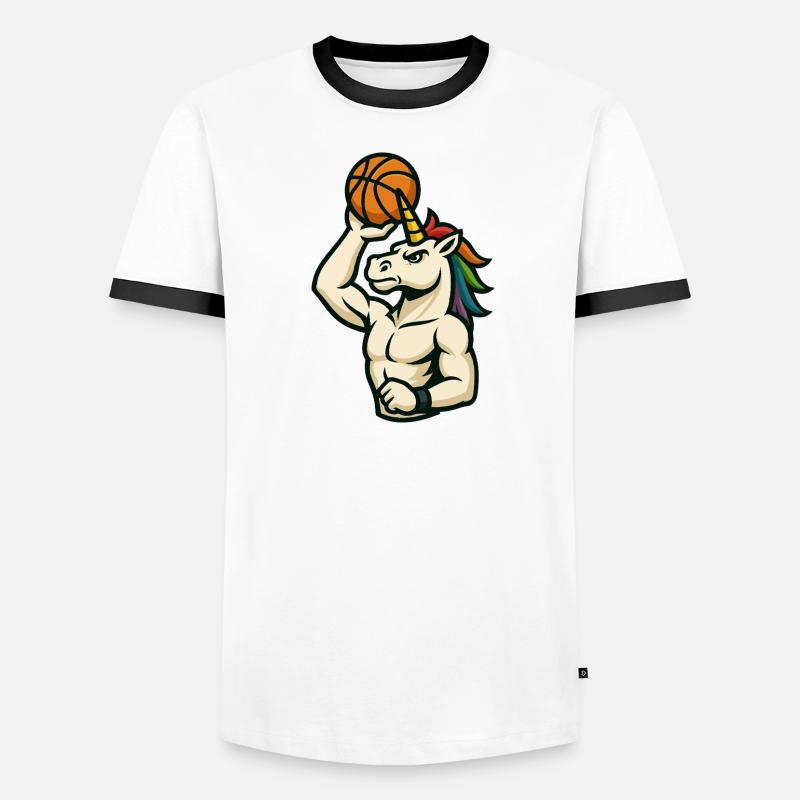 Dunking Unicorn Hoops T-shirt contrasté Homme