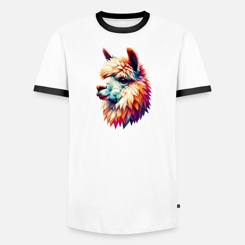 Alpaga polygonal T-shirt contrasté Homme