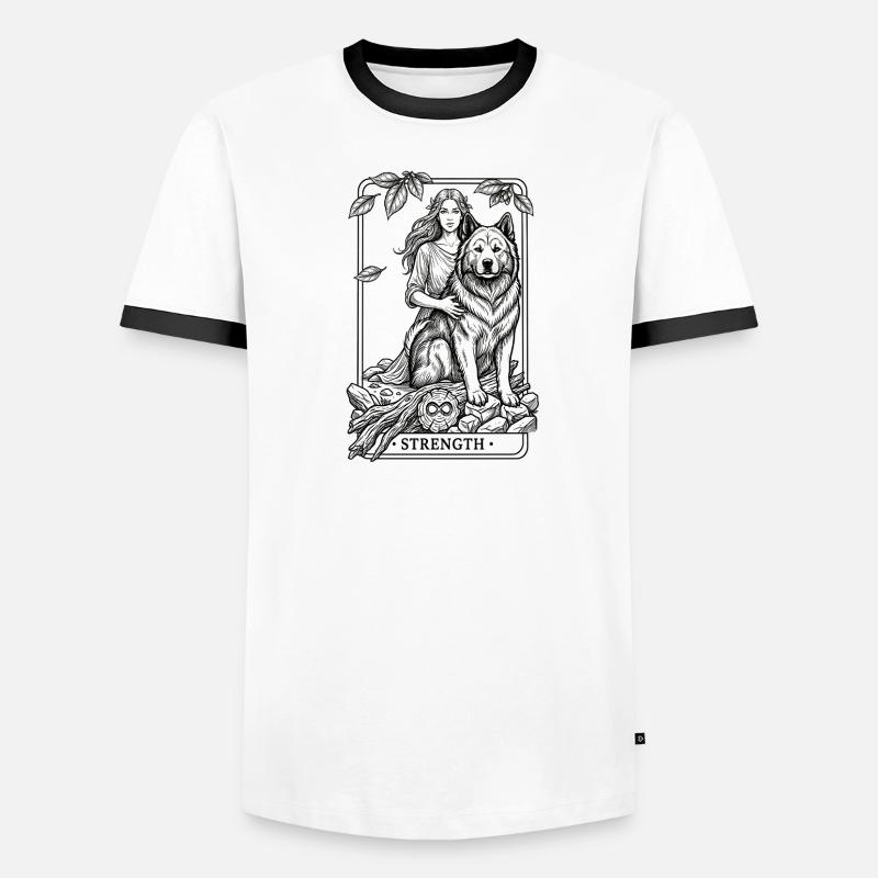 Eurasier | Strength | Tarot Men's Ringer Shirt