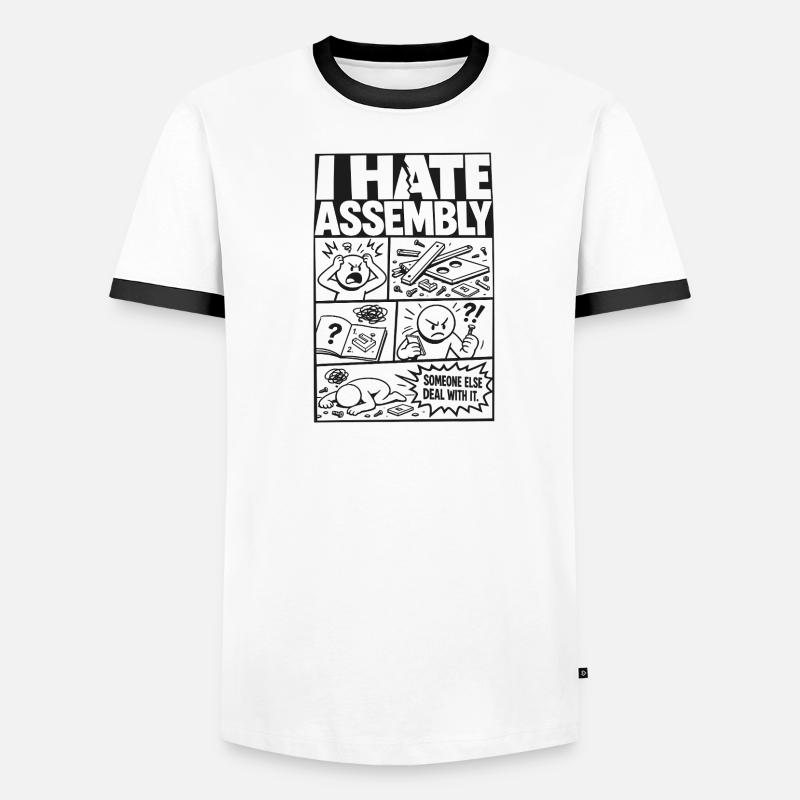 I Hate Assembly Instructions Men's Ringer Shirt