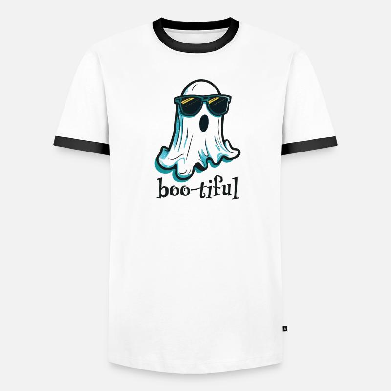 Boo-tiful Bootiful Geist mit Sonnenbrille Männer Kontrast-T-Shirt