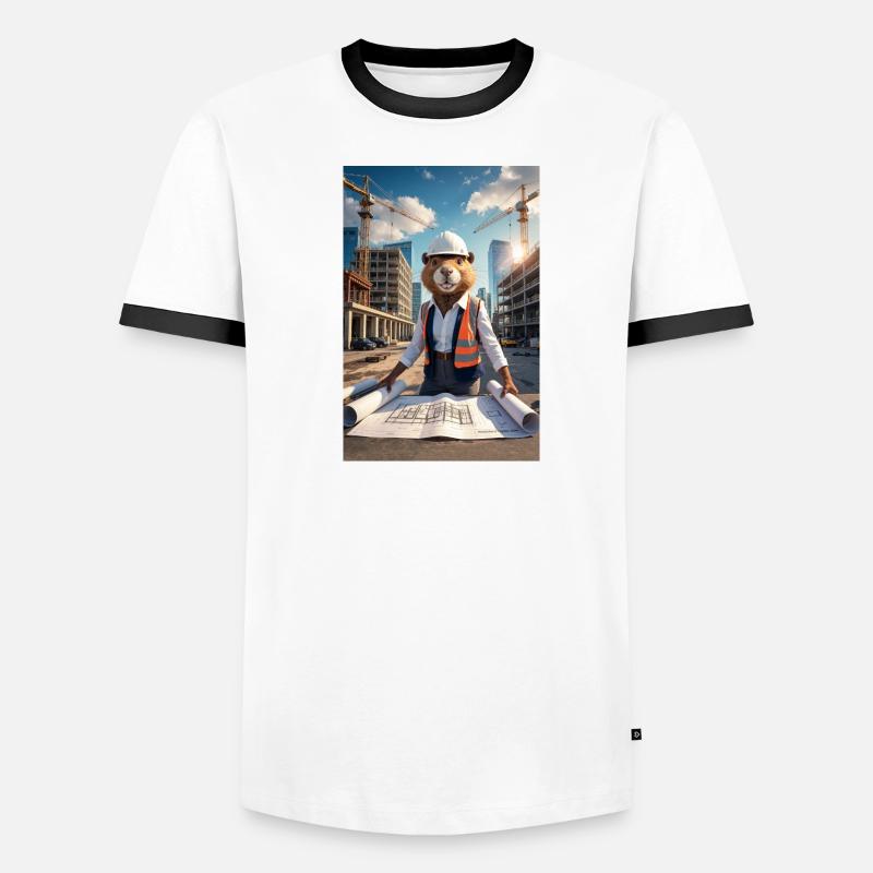 Architecte castor humanoïde T-shirt contrasté Homme