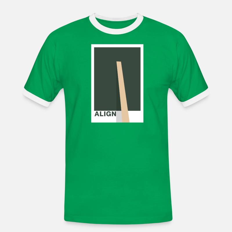 Align –  Design Statement - Männer Kontrast-T-Shirt - Kelly Green/Weiß
