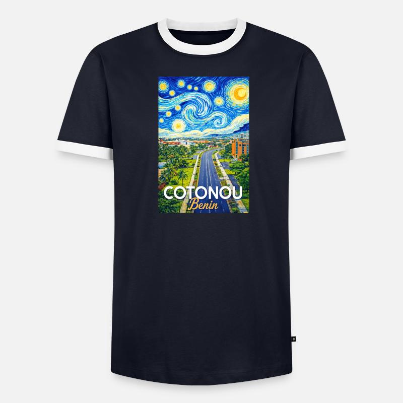 Rue Cotonou Ciel étoilé T-shirt contrasté Homme