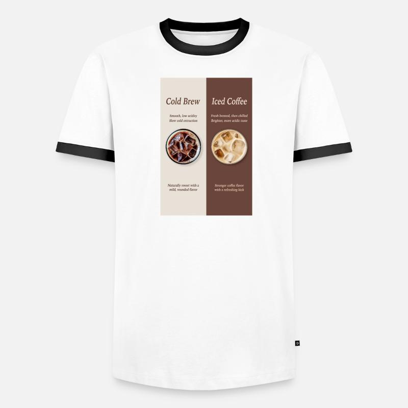 Affiche Cold Brew vs Café Glacé T-shirt contrasté Homme