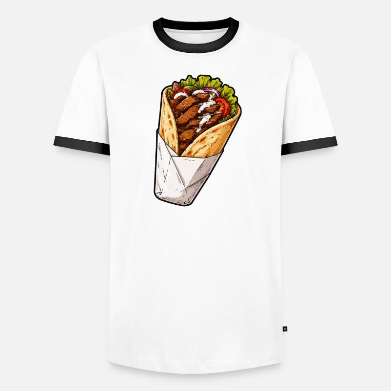Crispy Chicken Burrito Wrap Men's Ringer Shirt