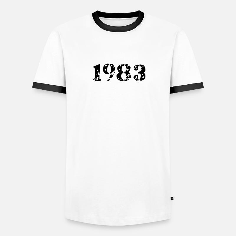 1983 Männer Kontrast-T-Shirt