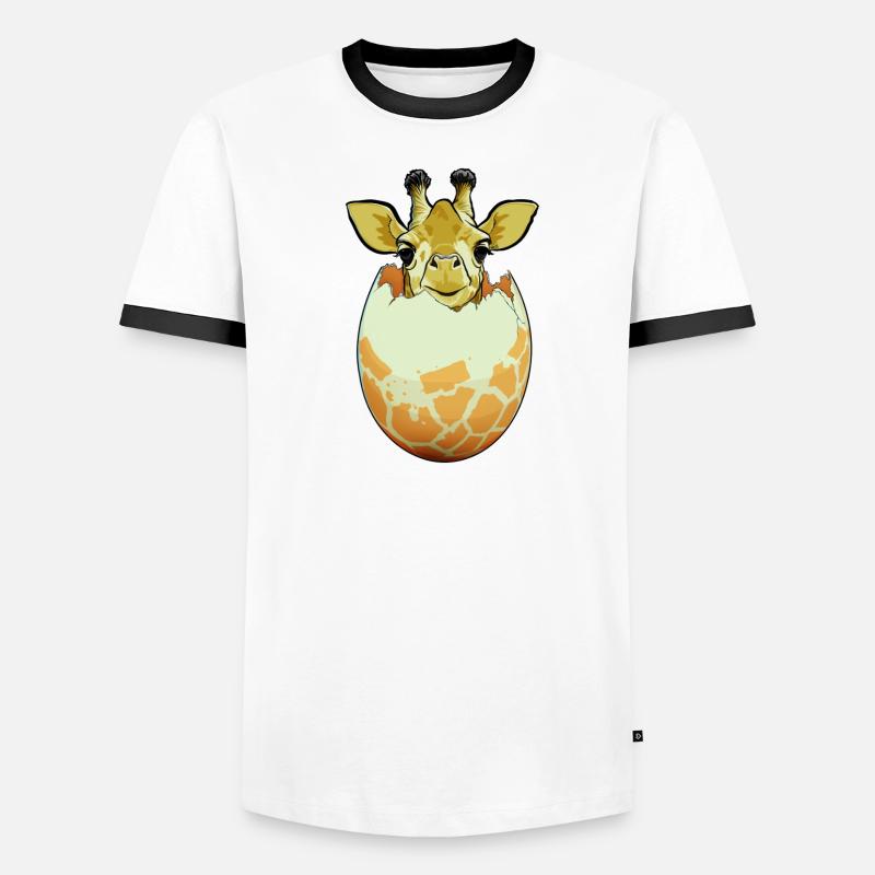 Giraffenschlüpf Männer Kontrast-T-Shirt