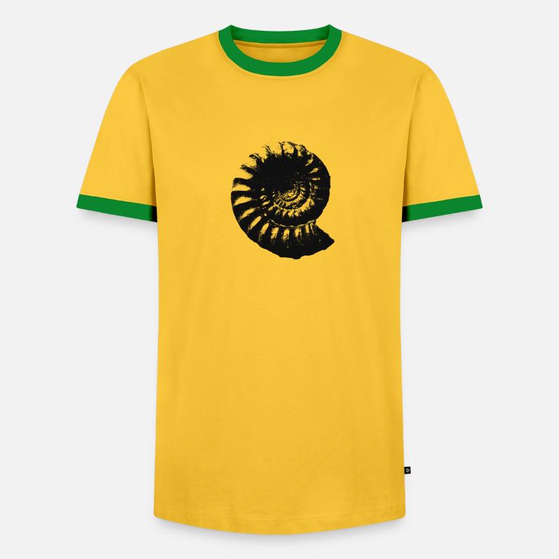 Fossil Geschenkidee Ammonit Urzeit Geschenk - Männer Kontrast-T-Shirt - undefined