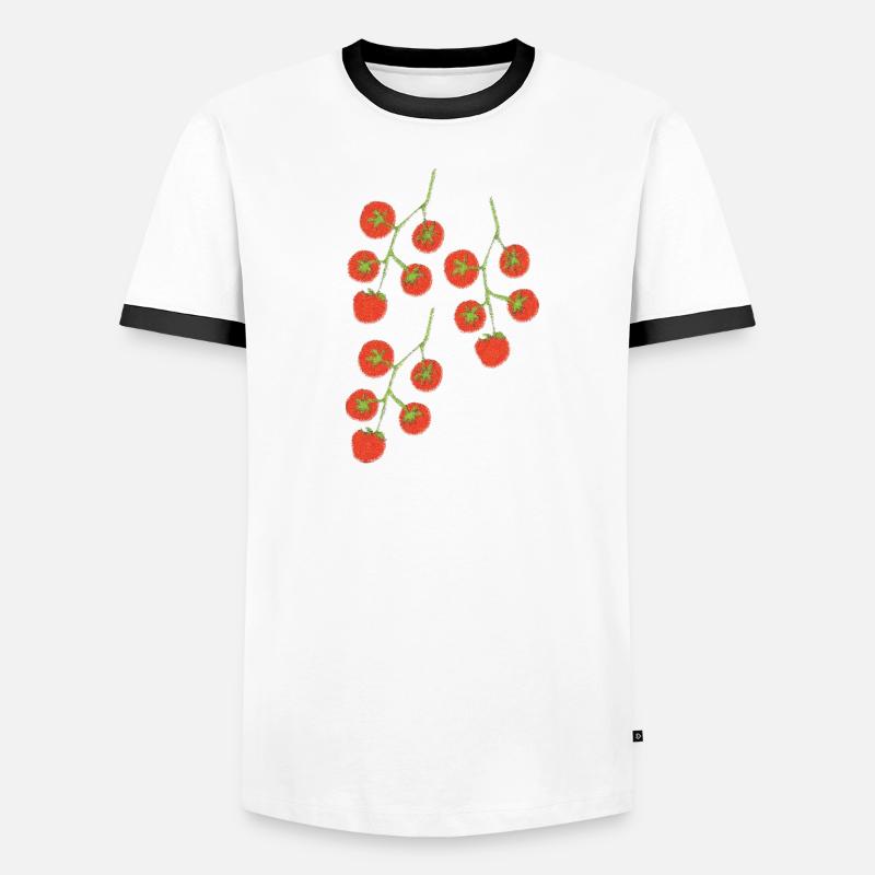 Impressionnisme du Buisson de tomate T-shirt contrasté Homme