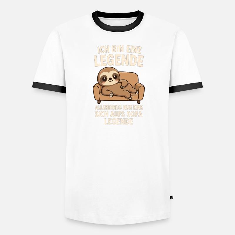 Sloth Sofa Legend Funny Saying Men's Ringer Shirt