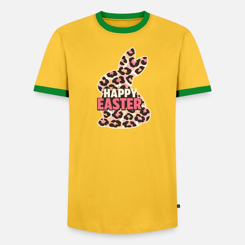 Happy Easter Easter Bunny Leopard - Men's Ringer Shirt - undefined