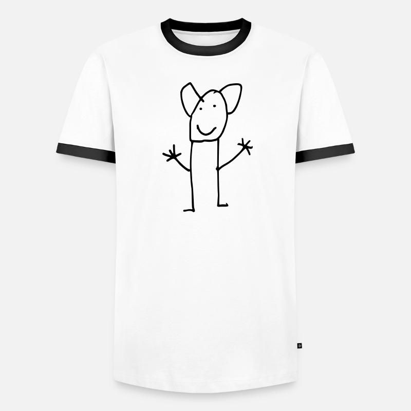 Monkey children's drawing Men's Ringer Shirt