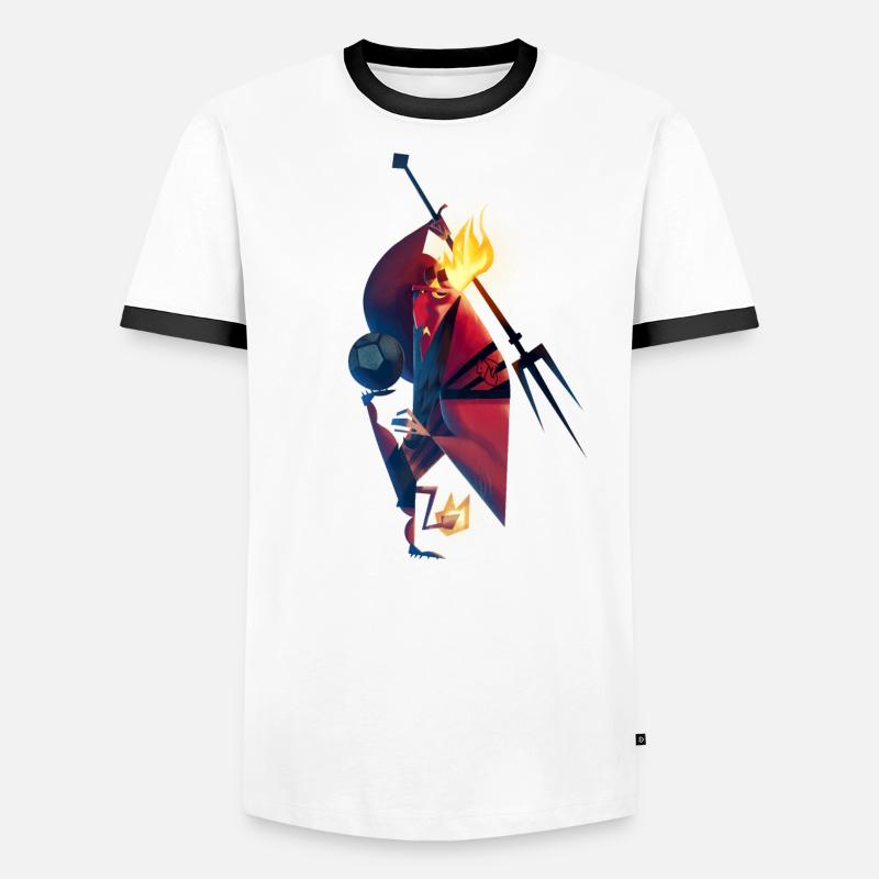 diable T-shirt contrasté Homme