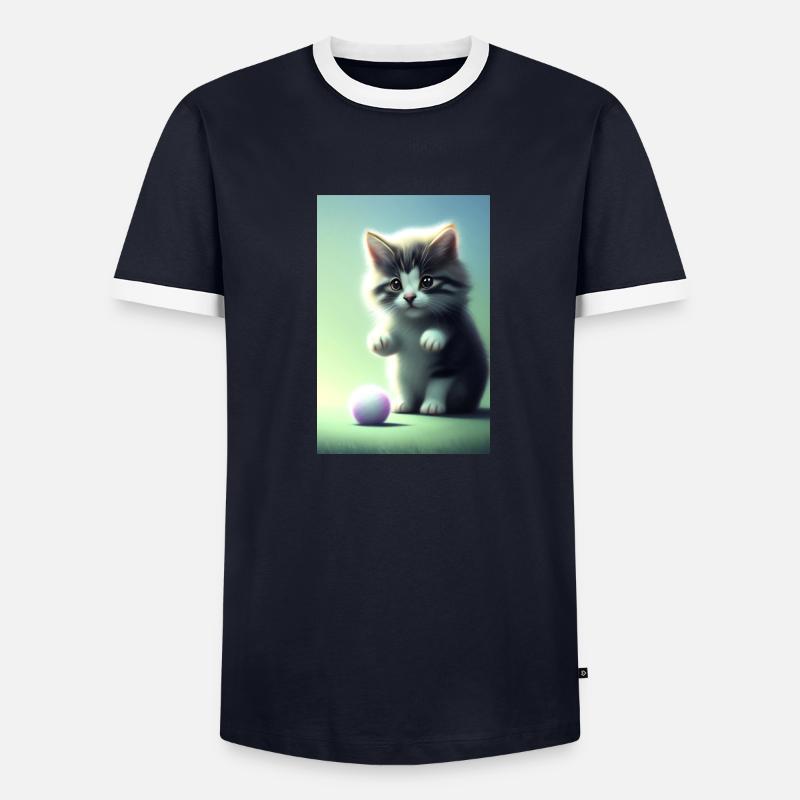 Petit bébé chat mignon T-shirt contrasté Homme