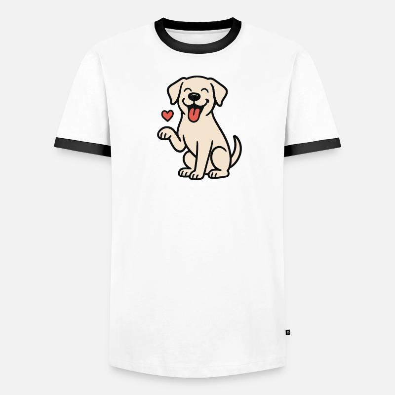 Décoration graphique joyeuse comme un chien T-shirt contrasté Homme