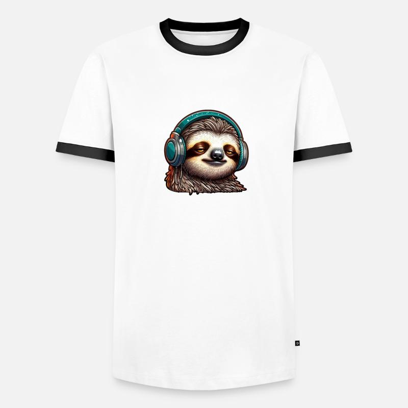 Sloth Chill Vibin graphic T-shirt contrasté Homme