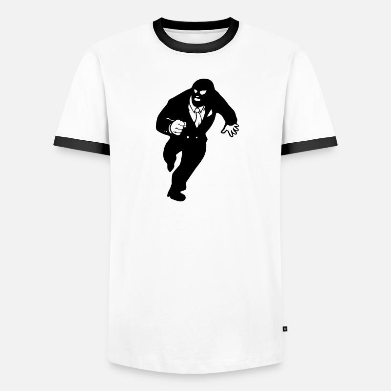 sur la course T-shirt contrasté Homme