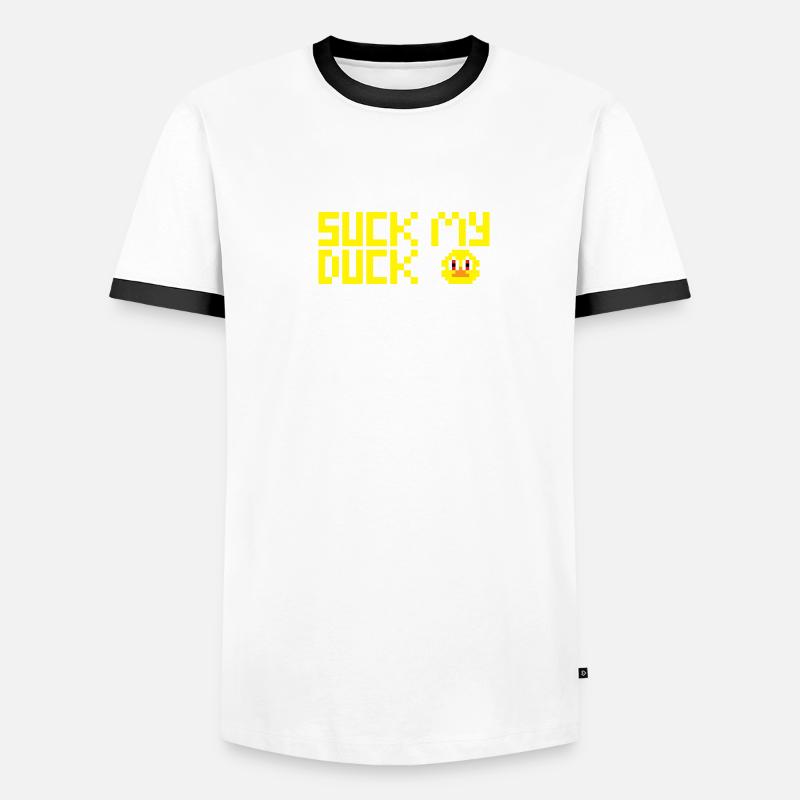 Suck my duck T-shirt contrasté Homme