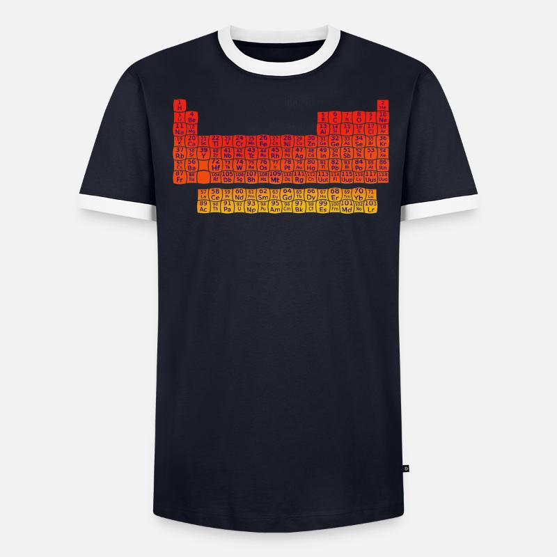 Periodic table chemistry elements Men's Ringer Shirt