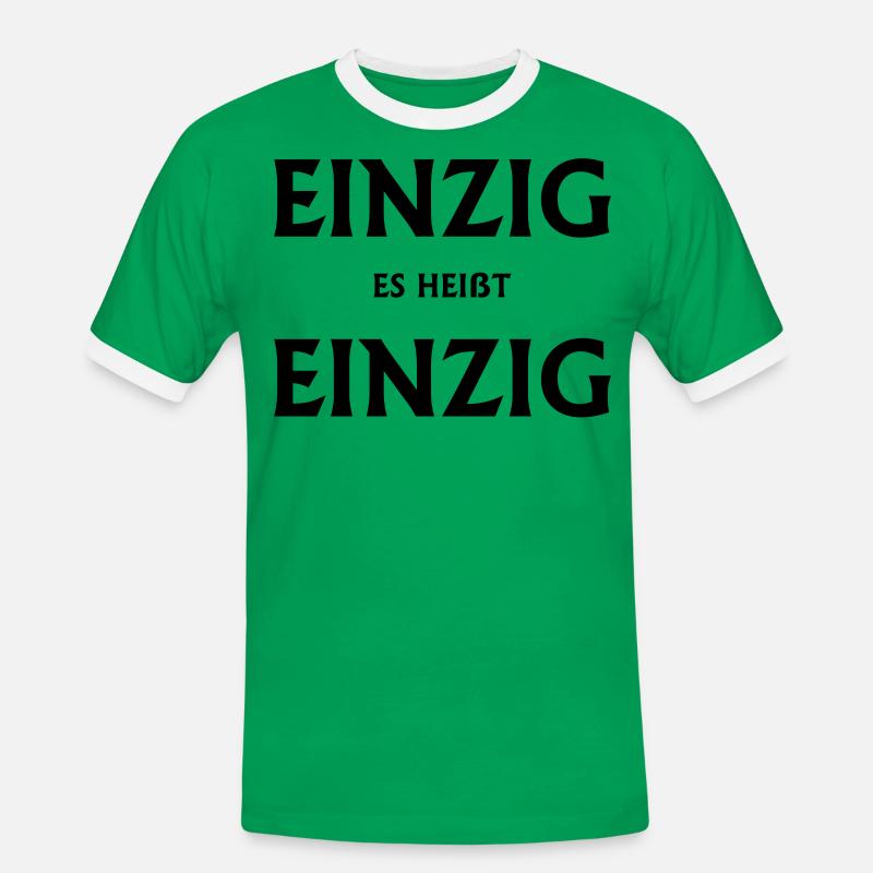 einzig einzigst sprache Lehrer - Männer Kontrast-T-Shirt - Kelly Green/Weiß
