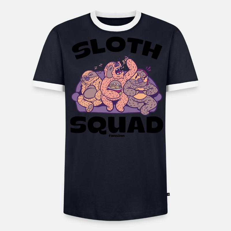 Sloth Squad Männer Kontrast-T-Shirt