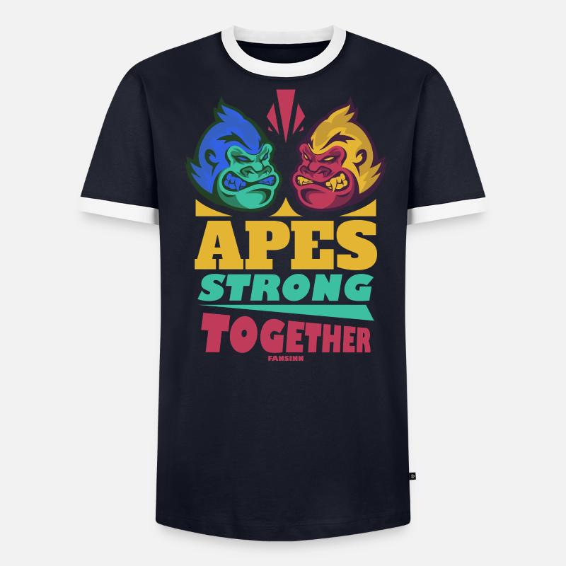 Apes Strong Together Men's Ringer Shirt